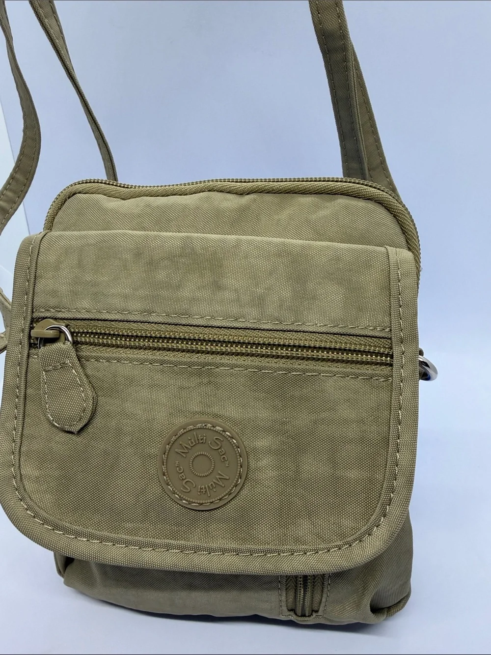Olive Green Men's Crossbody Messenger Bag - Unbranded